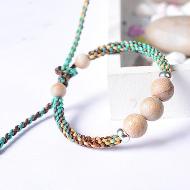 Handmade Braided Camphor Wood NATURAL MOSQUITO REPELLENT Rope bracelet-Fits Kids!